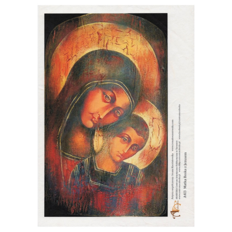 Arabeska papier ryżowy a4 I3 matka boska z dzieciątkiem