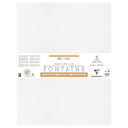 Clairefontaine extra white hot pressed watercolor paper 56x76