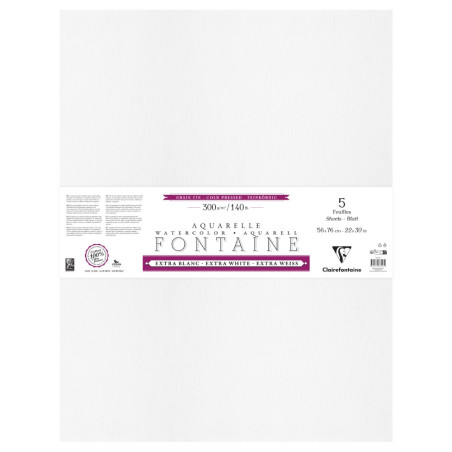 Clairefontaine fontaine extra white cold press watercolor paper 56x76