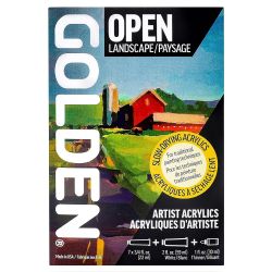 Golden open landscape set of 8 free-drying acrylic paints