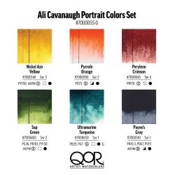 QoR ali cavanaugh set of 6 watercolors 5ml - szaldlaplastykow.pl