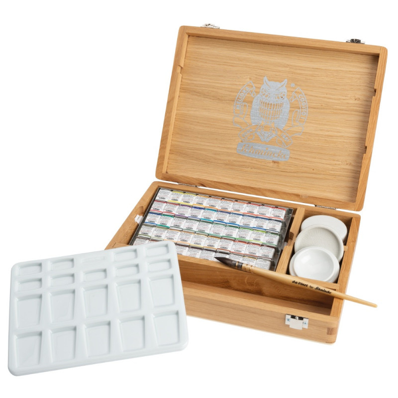 Schmincke horadam aquarell light oak set of 50 halves in cartridge