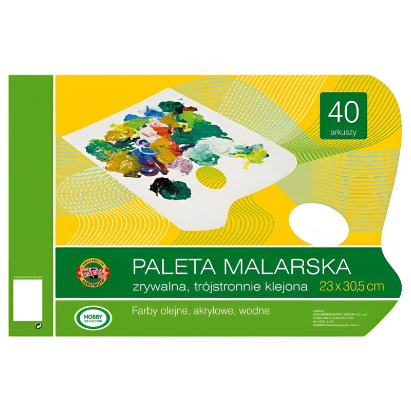 Koh-i-noor paleta malarska papierowa 23 x 30,5cm 40ark - sklep plastyc