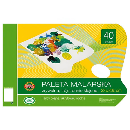 Koh-i-noor paleta malarska papierowa 23 x 30,5cm 40ark - sklep plastyc