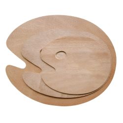 Wooden oval palette - szal art - sklep plastyczny