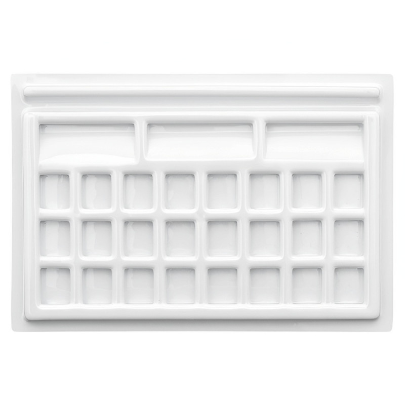 Paleta plastikowa do akwareli 15x22.5cm 27 komór- sklep plastyczny - s
