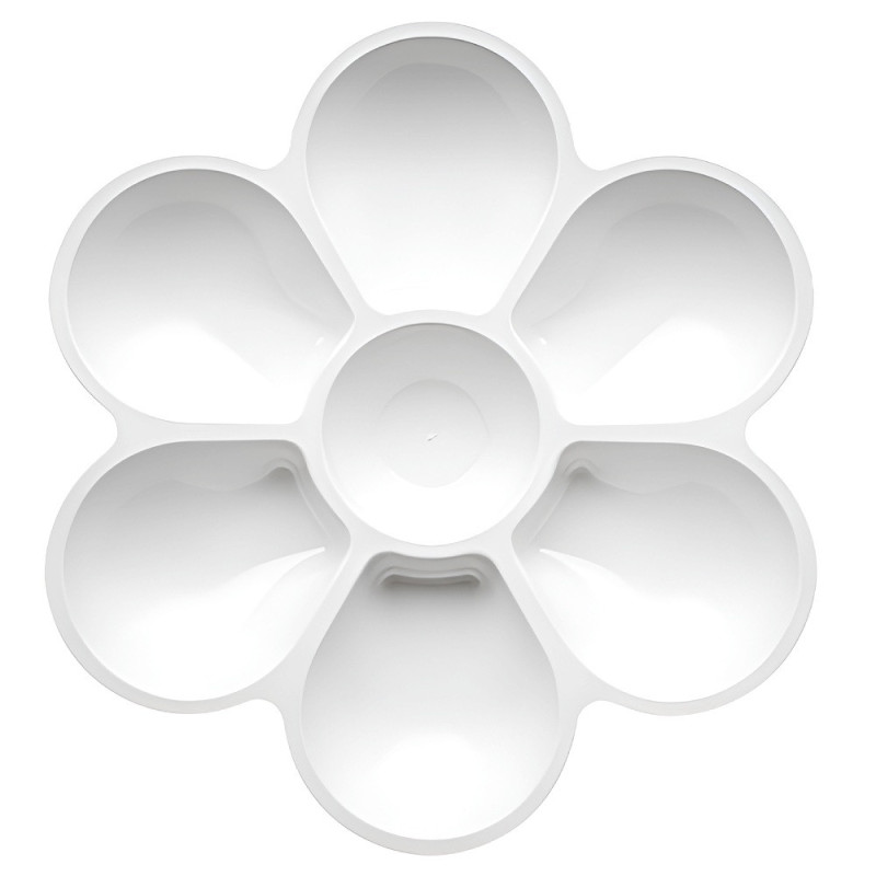 Plastic flower palette 18cm 7 chambers - sklep plastyczny - szal art
