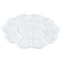 Paleta plastikowa okrągła kwiatek 19,5cm - sklep plastyczny - szał dla