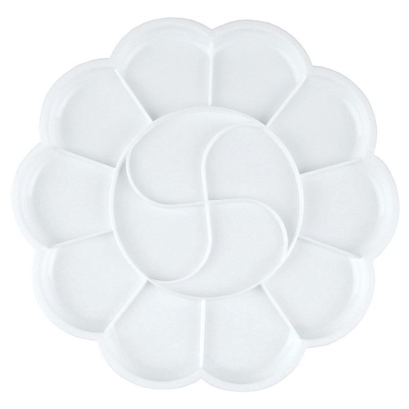 Plastic palette round flower 19.5 cm