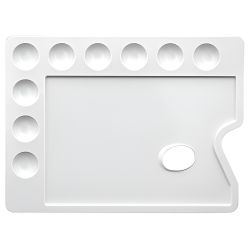 Plastic rectangular pallet 22x30cm 9 chambers