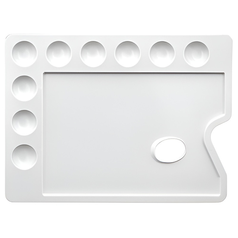 Plastic rectangular pallet 22x30cm 9 chambers