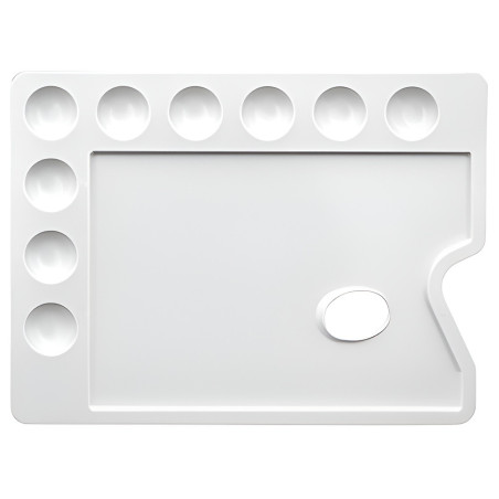 Plastic rectangular pallet 22x30cm 9 chambers