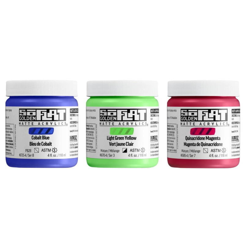 Golden soflat matte matowe farby akrylowe 118ml - sklep plastyczny - s