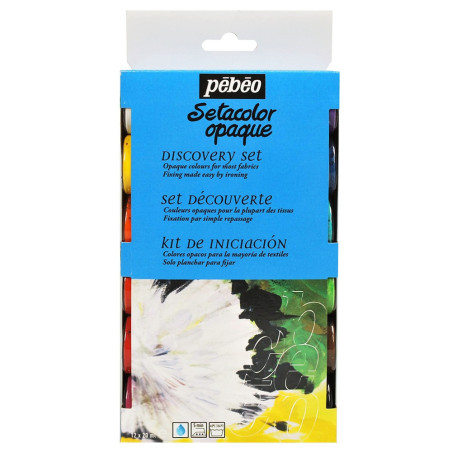 Pebeo setacolor zestaw farb do tkanin 12x20ml - sklep plastyczny - sza