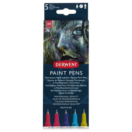 Set of 5 pencils Derwent paint pen SET 2