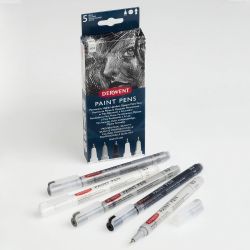 Derwent paint pen set 4 zestaw 5 pisaków - Sklep plastyczny - szał dla