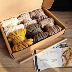 Bobbins jumbo earth creative set for macramé - szaldlaplastykow.pl