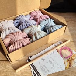 Bobbiny pastel zestaw kreatywny do makram - szaldlaplastykow.pl