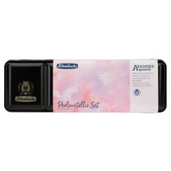 Schmincke akademie perlmetallic zestaw 12 półkostek perłowo-metaliczny