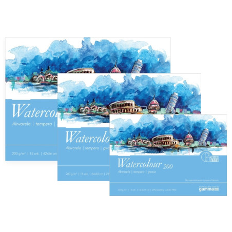 Gamma watercolour block 15 sheets 200g