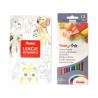 Pentel set of 12 CB8-12 crayons with drawing lesson block