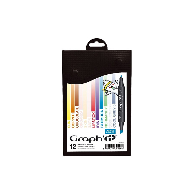 Set of 12 Graphit Manga markers - sklep plastyczny - szał dla plastyko