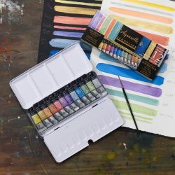 Sennelier l'aquarelle set of 12 watercolors 10 ml in metal case