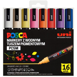 Uni Posca pc-5m zestaw 16 pisaków