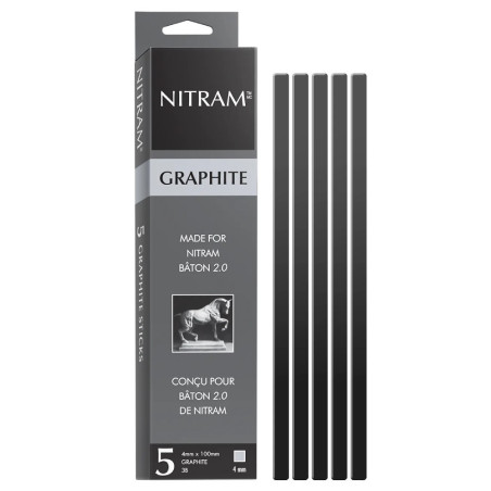 Nitram graphite 3b 5 cartridges 4mm for baton 2.0 holder
