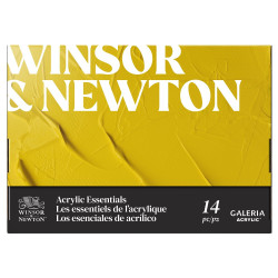 Winsor&Newton galeria zestaw 10 farb akrylowych 12ml z akcesoriami