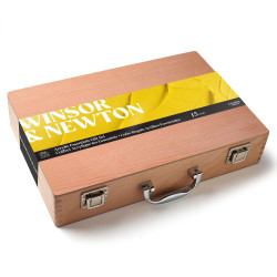 Winsor&Newton galeria zestaw 8 farb akrylowych 60ml z drewnianą kaset