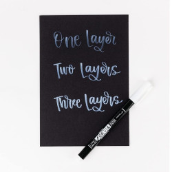 Tombow fudenosuke white calligraphy pen soft tip