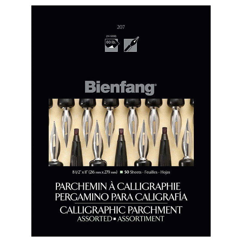 Speedball bienfang 207 papier pergaminowy do kaligrafii 21,6x27,9cm 50
