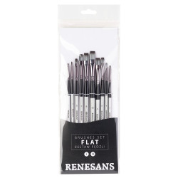 Renesans flat set of 10 flat brushes