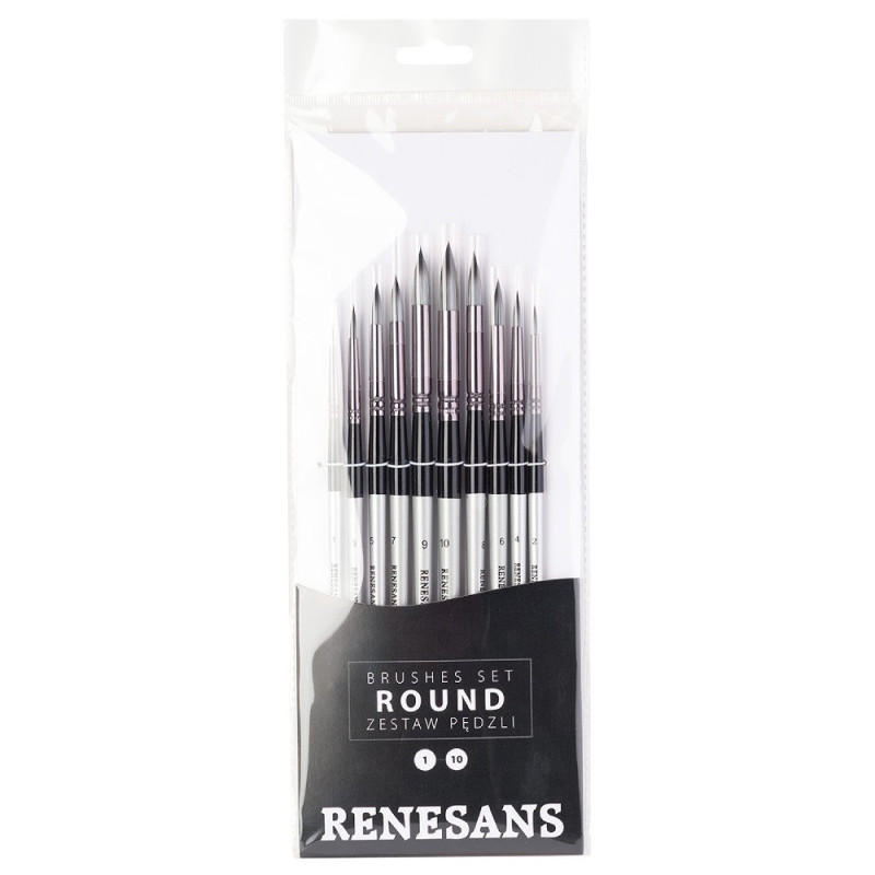 Renesans round set of 10 round brushes - szaldlaplastykow.pl