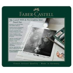 Faber Castel pitt graphite matt & castell 9000 zestaw ołówków z akceso