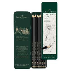 Faber-Castell set of 6 pitt graphite matt pencils