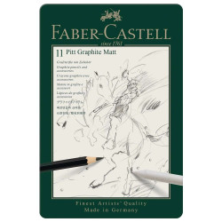 Faber-Castell set of 8 pitt graphite matt pencils + accessories