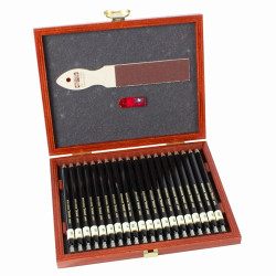 Koh-i-noor toison d`or set of 20 mechanical pencils in wood case