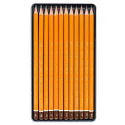 Koh-i-noor set of 12 graphite pencils 6B-6H series 1580
