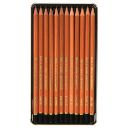 Koh-i-noor set of 12 graphite pencils 8B-2H series 1510