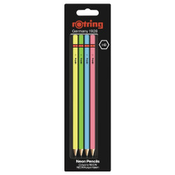 Rotring neon pencil wpc hb blister 4 pieces