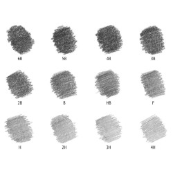 Staedtler mars lumograph set of 12 pencils 6B-4H