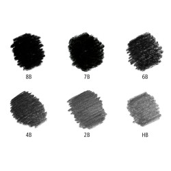 Staedtler set of 6 Mars Lumograph black pencils