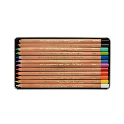 Koh-i-noor gioconda set of 12 dry wood pastels metal packaging