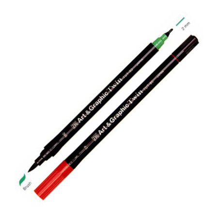 Kuretake flamastry art & graphic twin - sklep plastyczny - szał dla pl