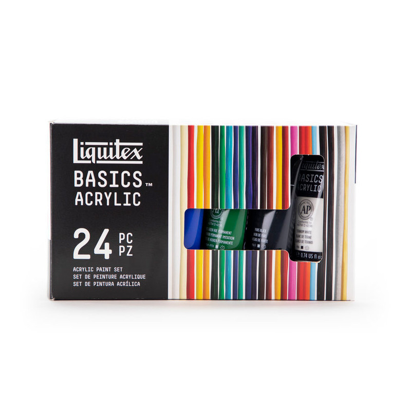 Liquitex basics zestaw farb akrylowych 24x22ml - sklep plastyczny - sz