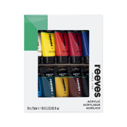 Reeves zestaw farb akrylowych 10x75ml
