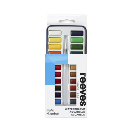 Reeves set of 24 watercolors in a cube