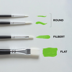 Reeves Acrylic Set of 4 Synthetic Brushes